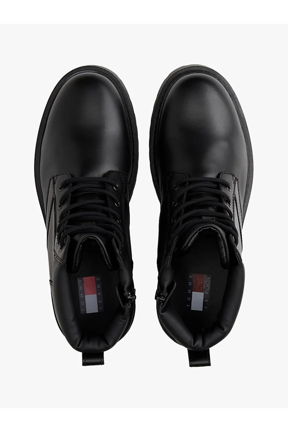 Tommy Jeans Mid Boot Schnürstiefel Schwarz 41 Leder