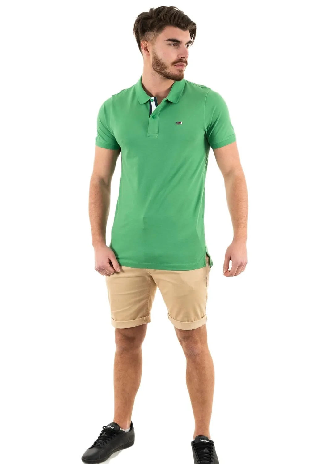 Tommy Jeans TJM Slim Placket Polo Dm0dm15940 XL Kurzarm
