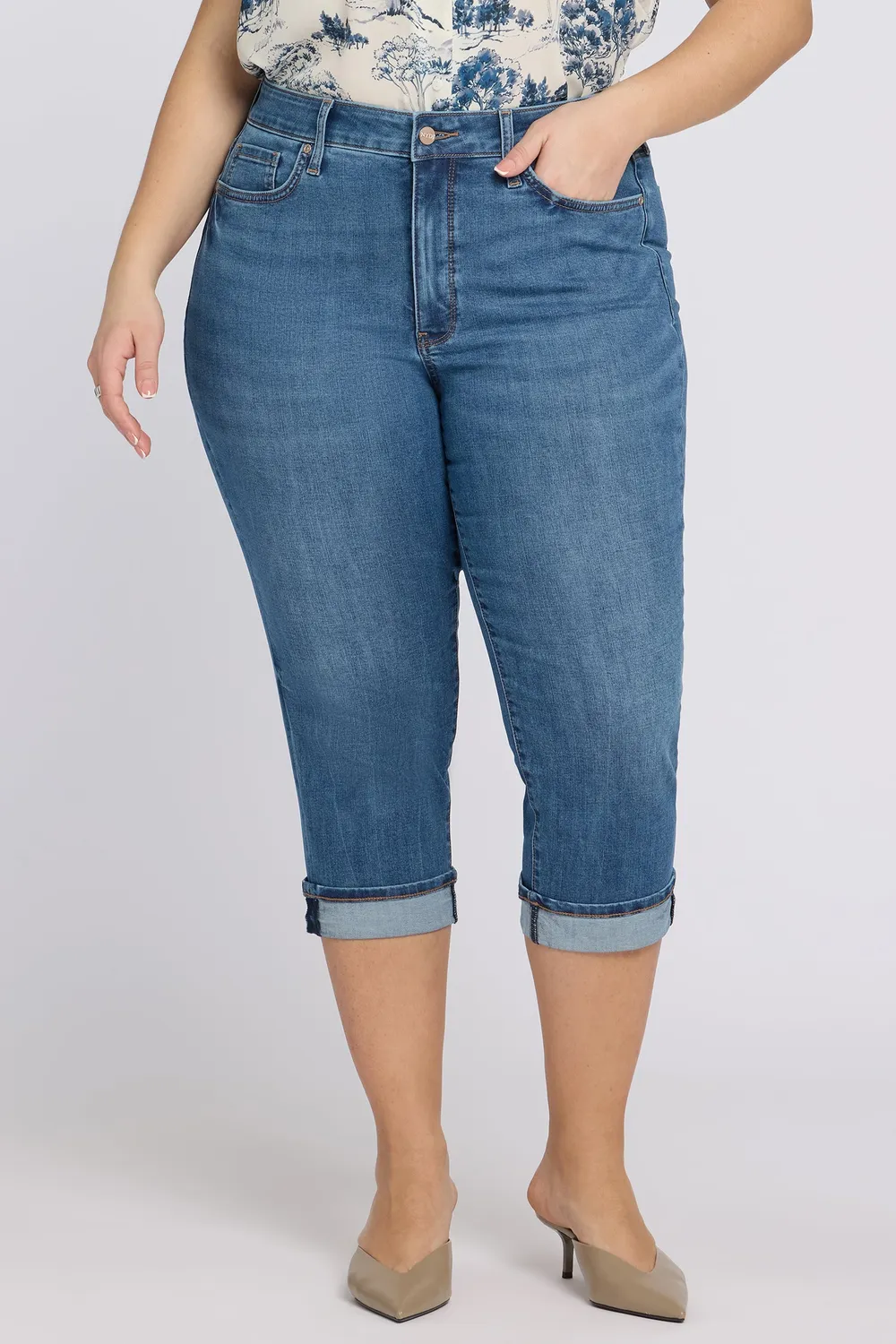 NYDJ Marilyn Straight Crop Jeans Wild River 16W