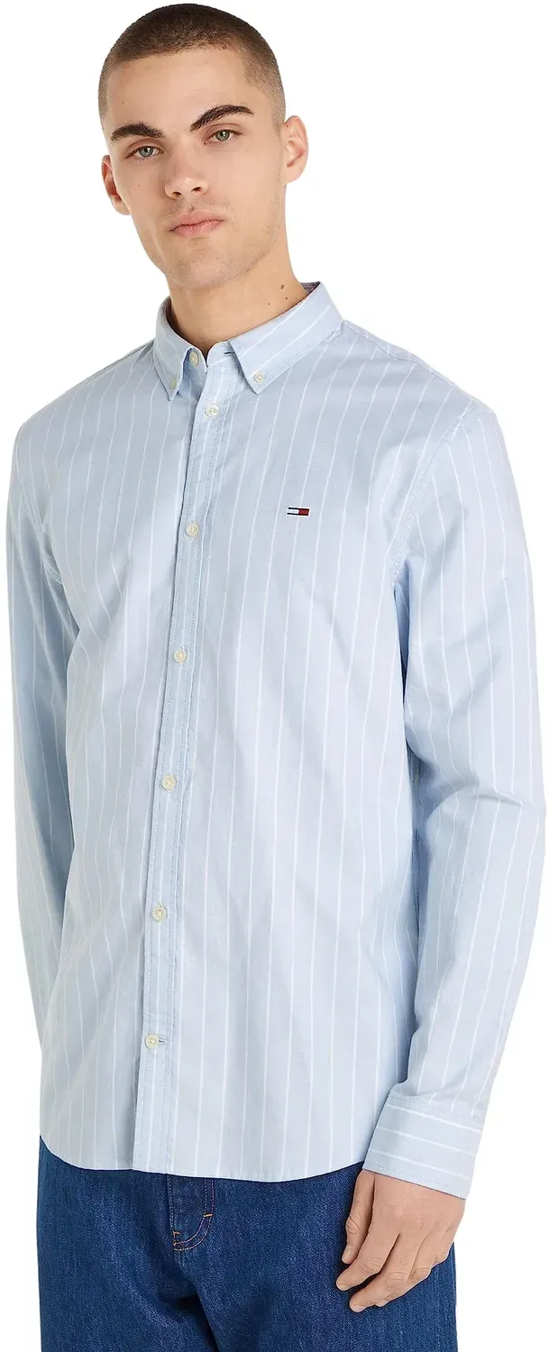 Tommy Jeans Classic Oxford Herrenhemd XS Streifen Blau