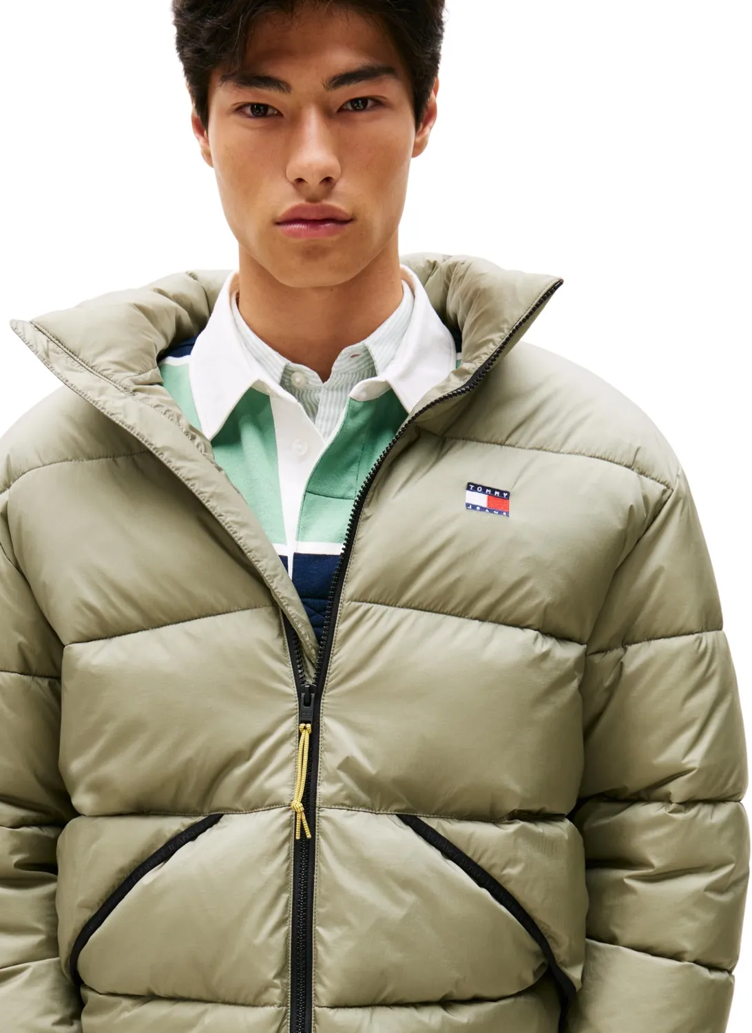 Tommy Jeans Vail Pufferjacke Herren Blau Stehkragen Winter