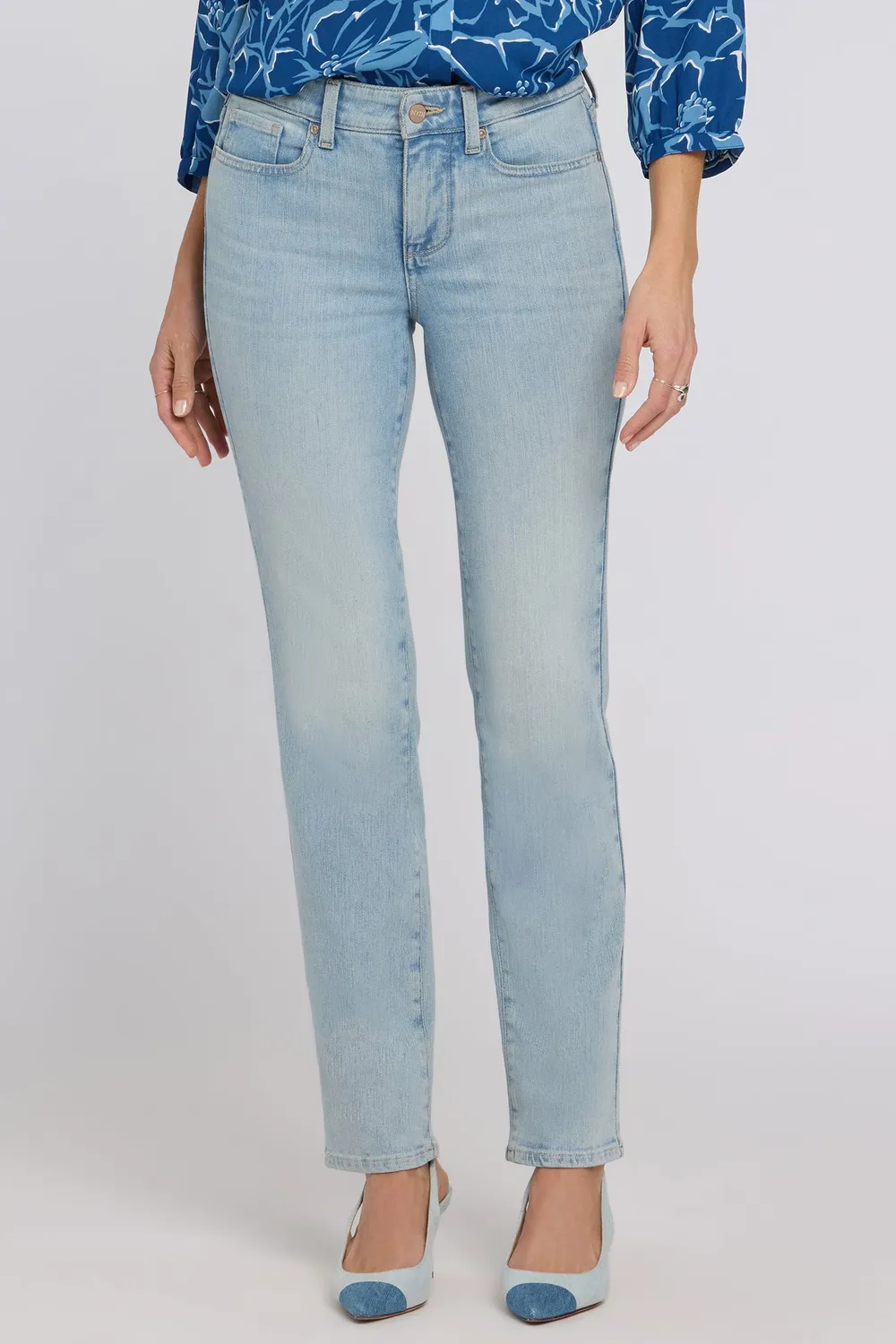 NYDJ Sheri Slim Straight Jeans Keys View Stretch