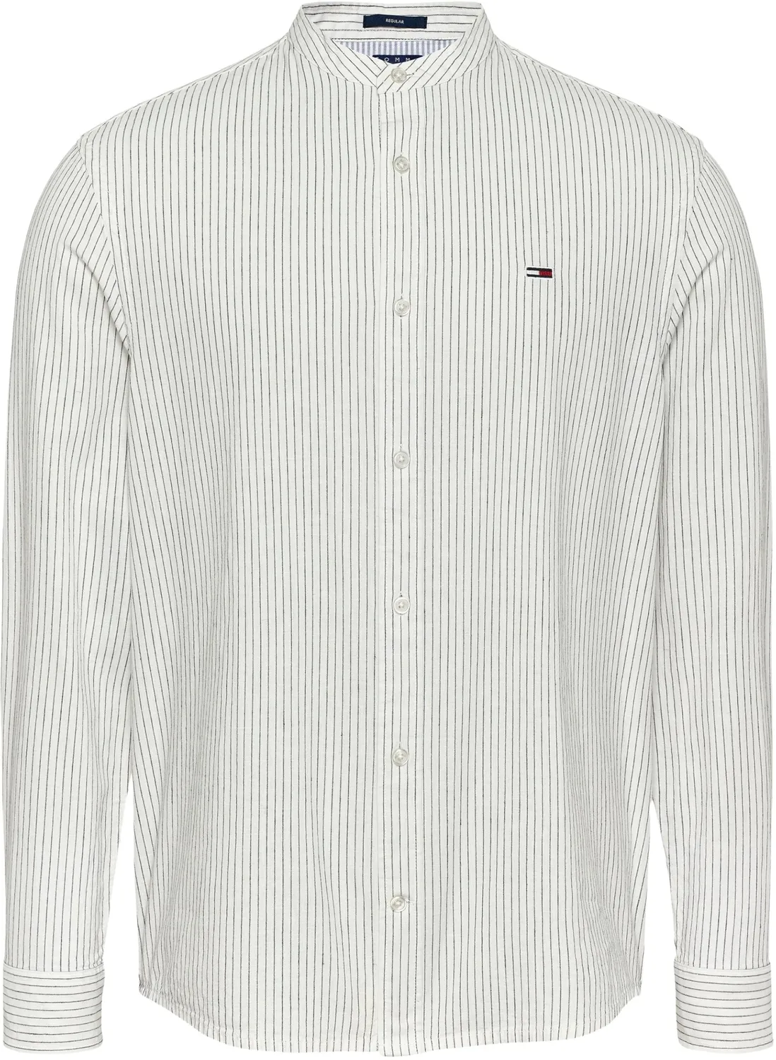 Tommy Jeans Linen Mix Hemd Herren Gr. L Blau