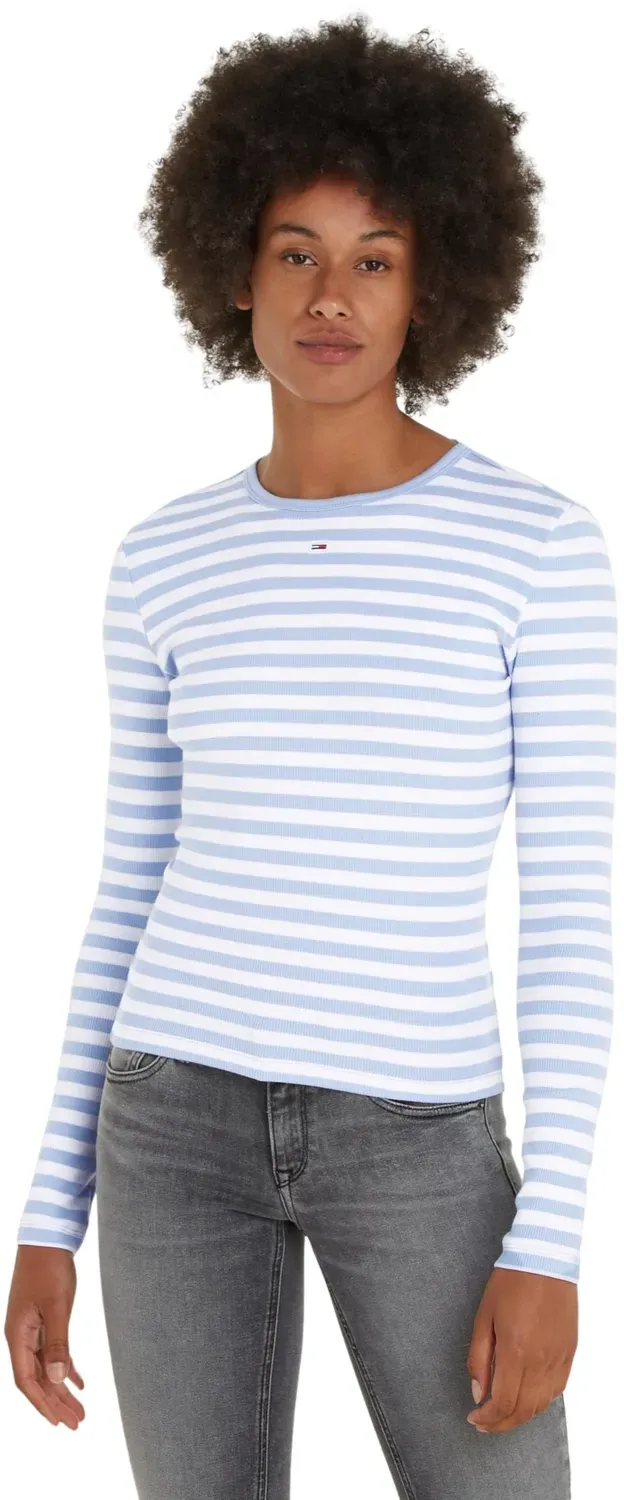 Tommy Jeans Rib Stripe Top Langarmshirt L Streifen