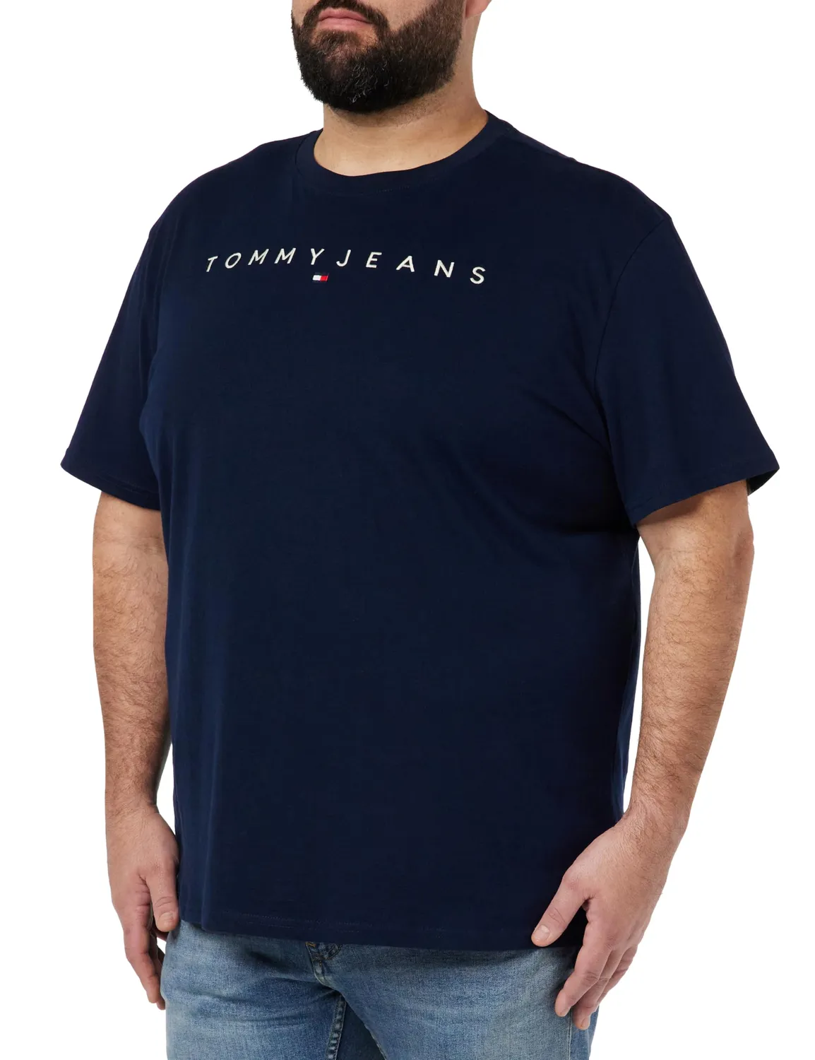 Tommy Jeans Linear Logo T-Shirt 3XL Große Größen Baumwolle