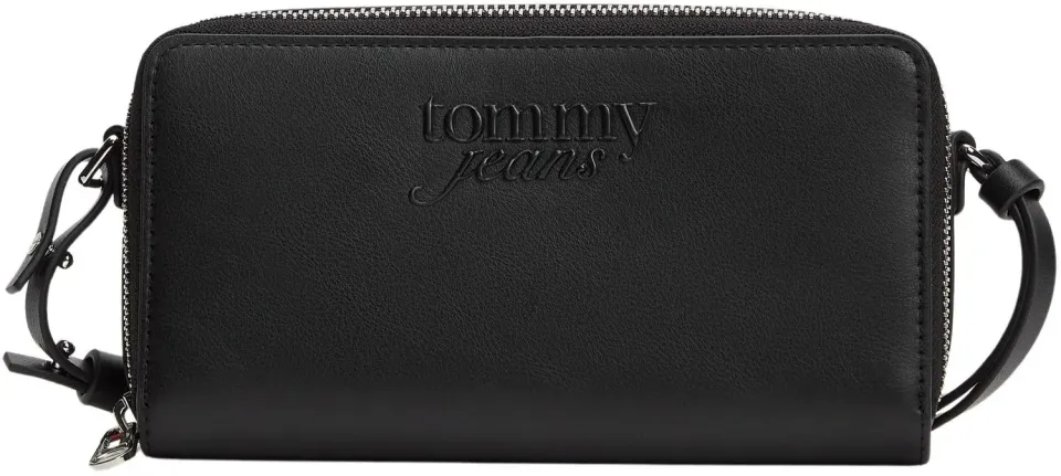 Tommy Jeans Purse Large Geldbörse Schwarz zum Umhängen