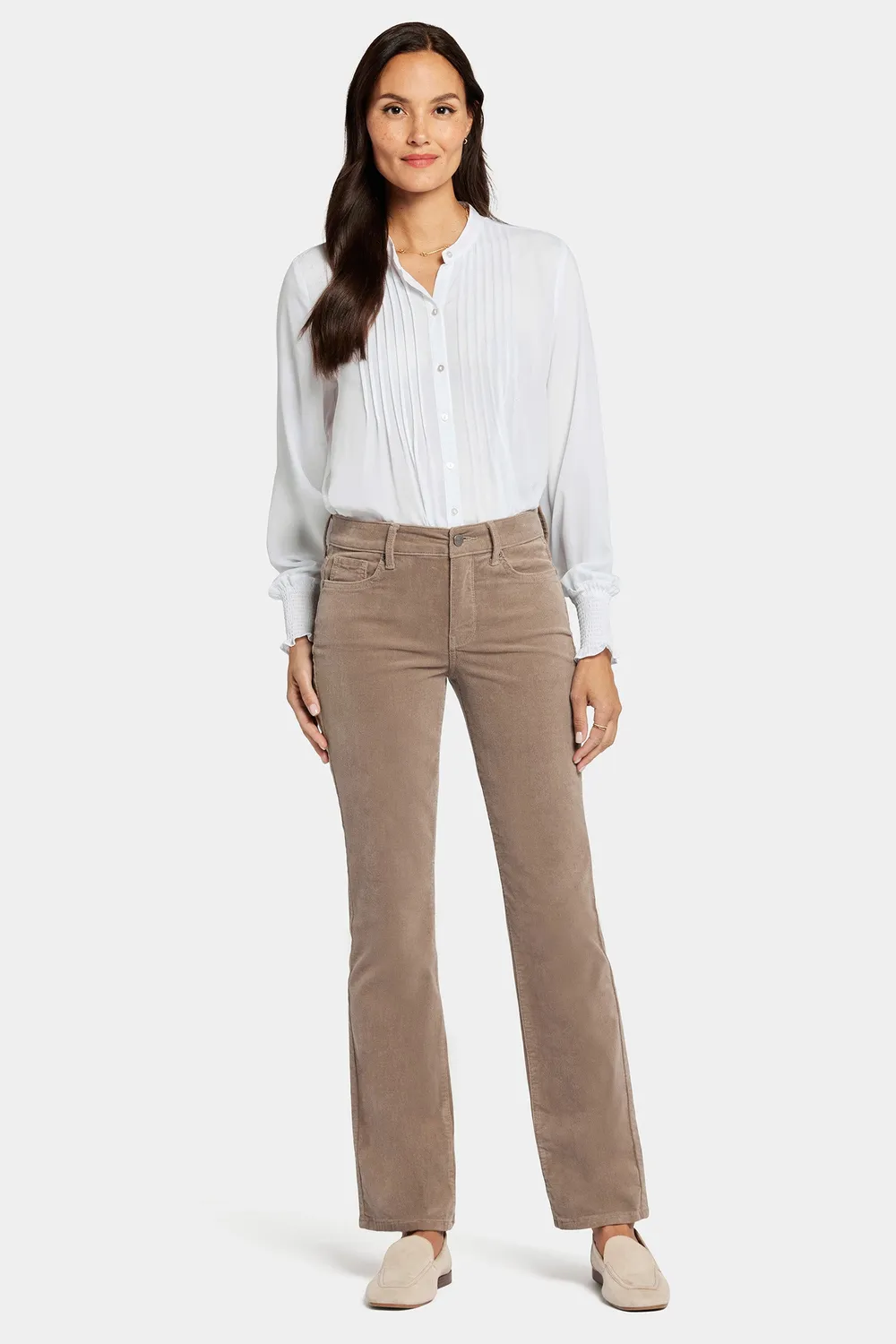 NYDJ Marilyn Straight Hose Saddlewood Cord Stretch