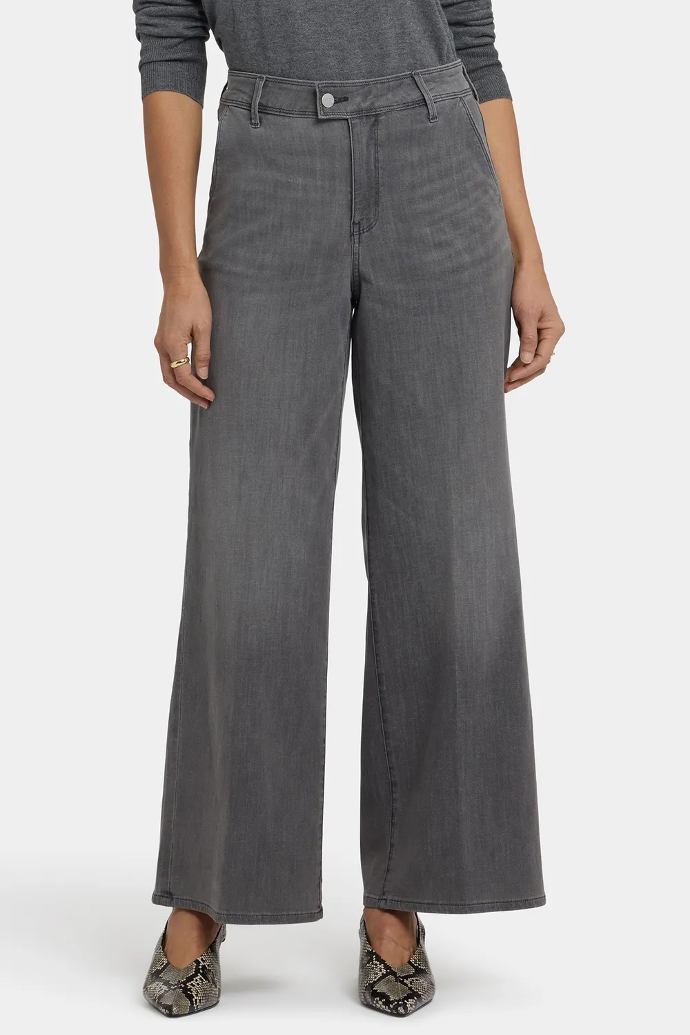 NYDJ Mona Wide Leg Trouser Jeans Chateau Shadow