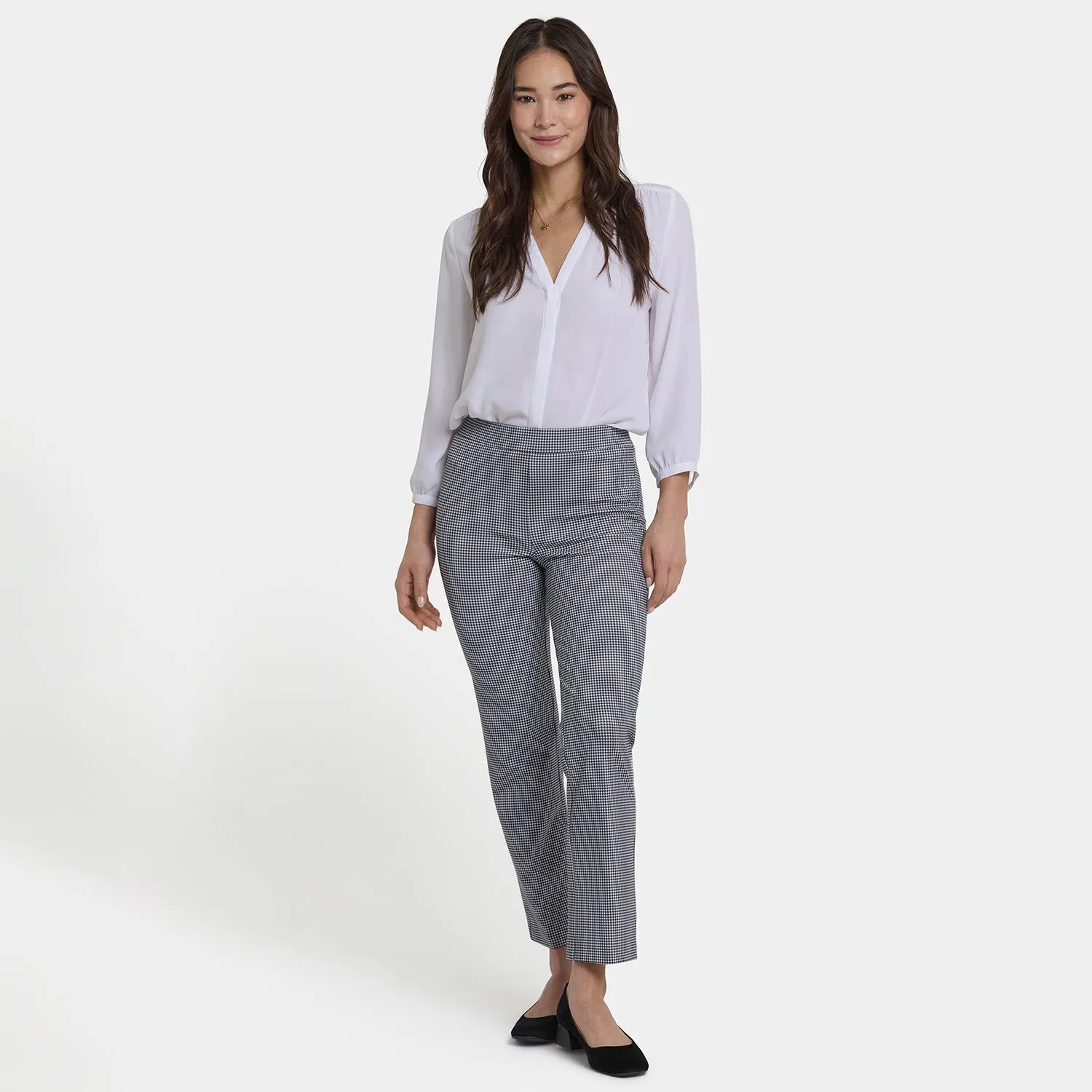 NYDJ Pull-On Slim Ankle Hose Harris Houndstooth