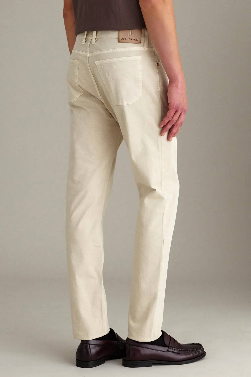 Jeckerson John Hose milchweiß Slim Fit Gabardine