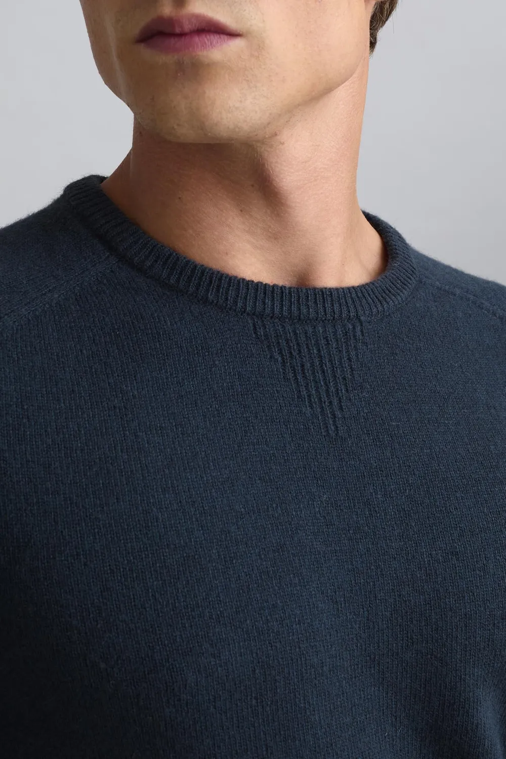 Jeckerson Girocollo Raglan Pullover dunkelgrün Wollmix