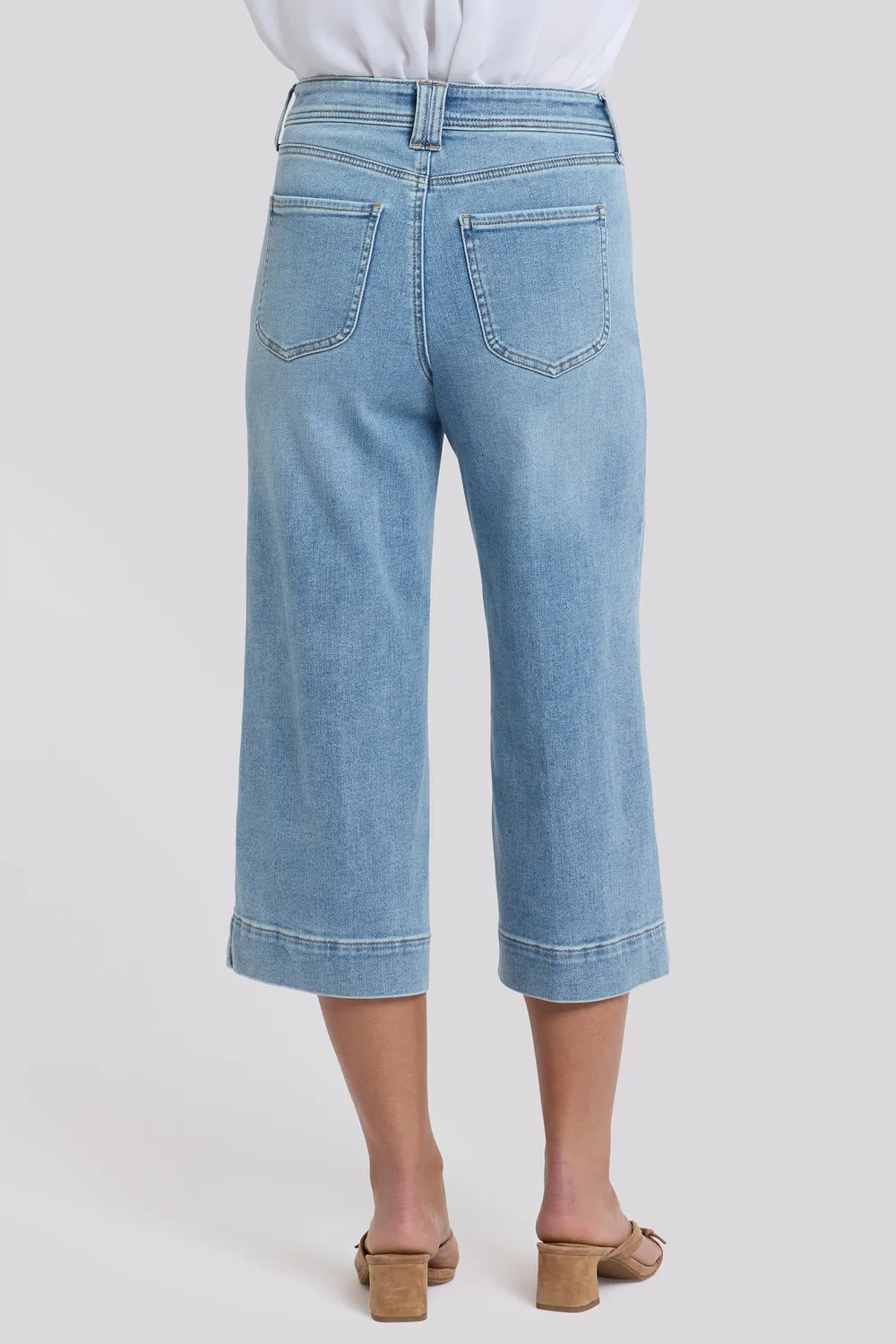 NYDJ Brigitte Wide Leg Capri Jeans Mist Springs Petite