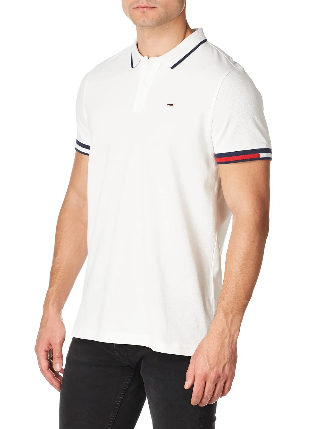 Tommy Jeans TJM REG Flag Cuffs Polo XS Baumwolle
