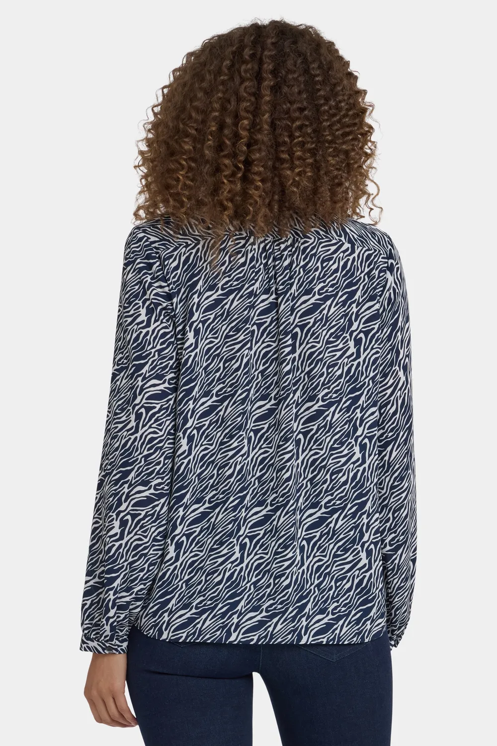 NYDJ Modern Bluse Vintage Zebra Schwarz