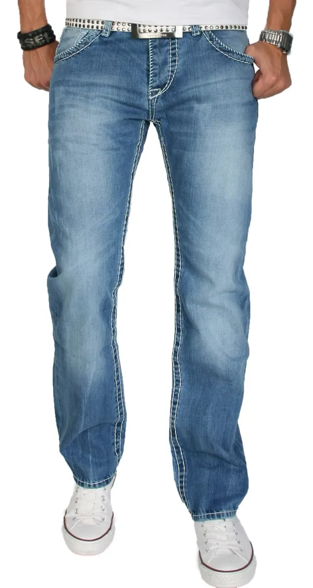 Alessandro Salvarini AS006 Jeans Ice-Blue Regular Straight