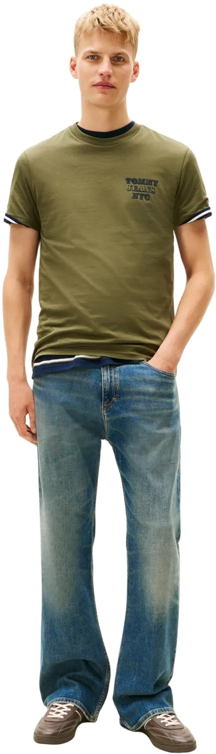 Tommy Jeans Herren S/S T-Shirt Kurzarm Schwarz