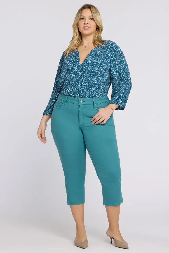 NYDJ Chloe Capri Plus Jeans Harbor Blue 23 Inch