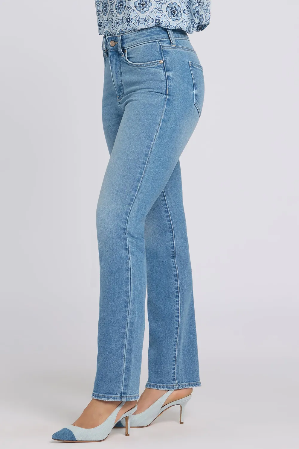 NYDJ Marilyn Straight Petite Jeans Vista Lakes High Rise
