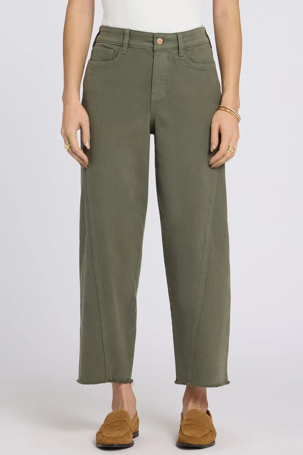 NYDJ Alyssa Relaxed Crop Jeans Desert Green