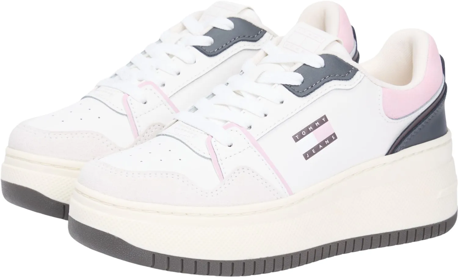 Tommy Jeans Retro Basket Sneaker Damen Weiß Gr. 40 Plateau