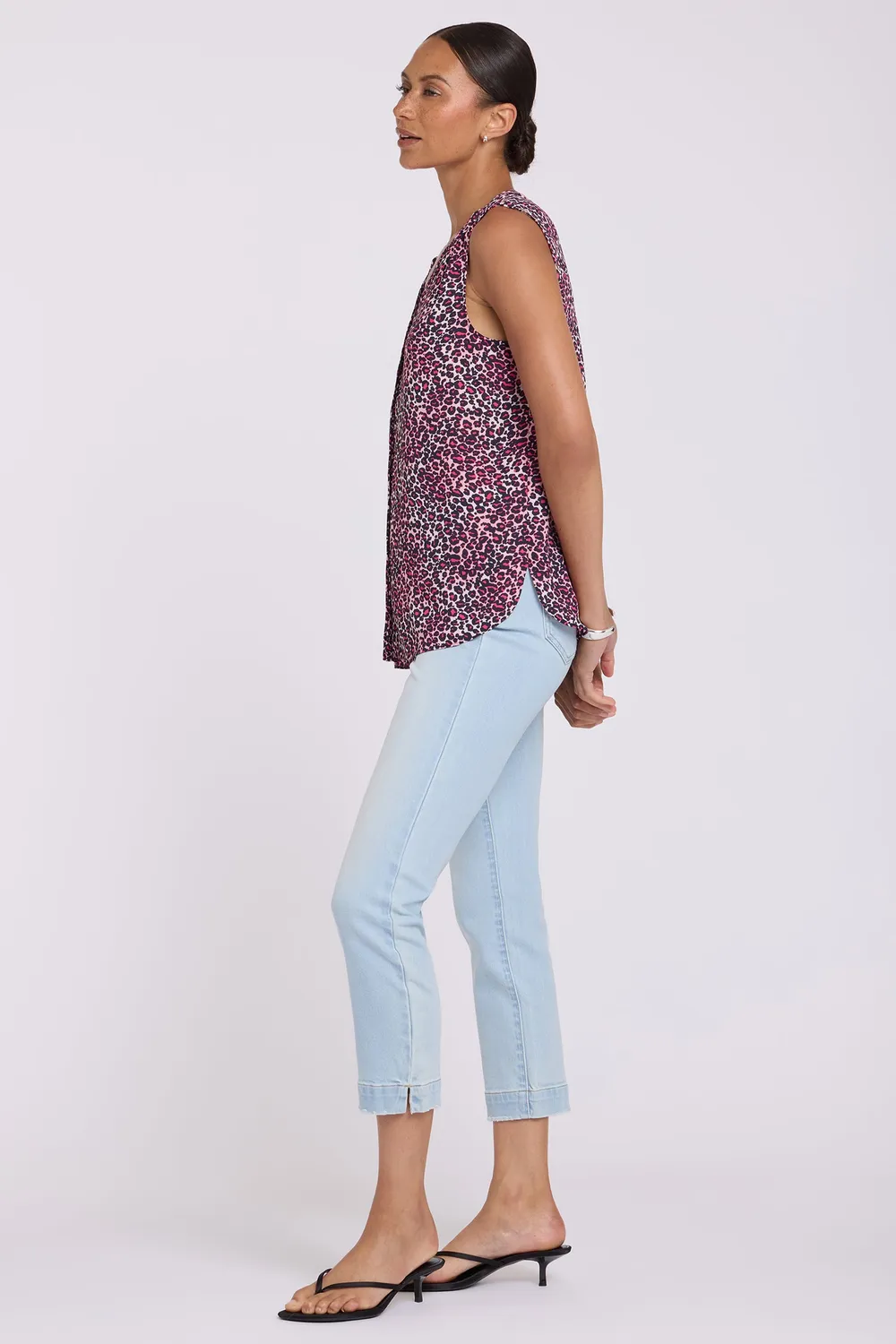 NYDJ Pintuck Bluse ärmellos Catarina recycelt