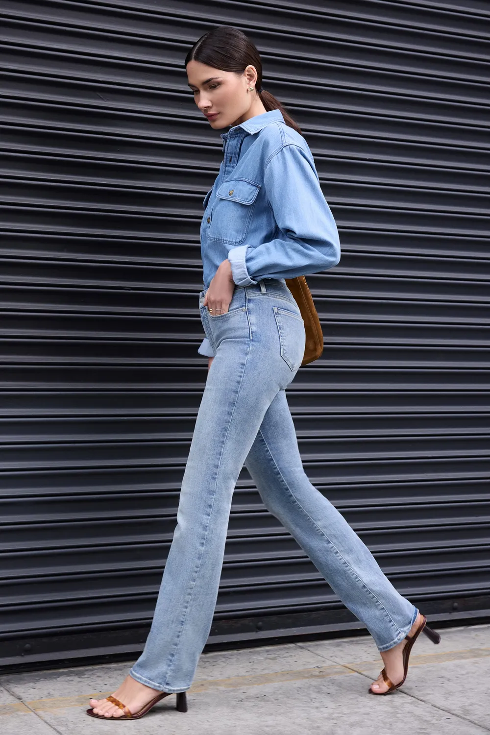 NYDJ Marilyn Straight Jeans Haley blau formend