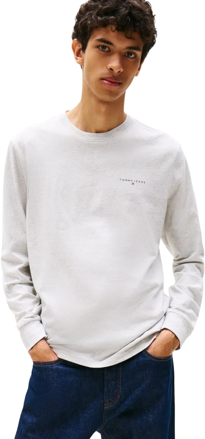 Tommy Jeans Slim Chest Linear Langarmshirt 3XL Schwarz