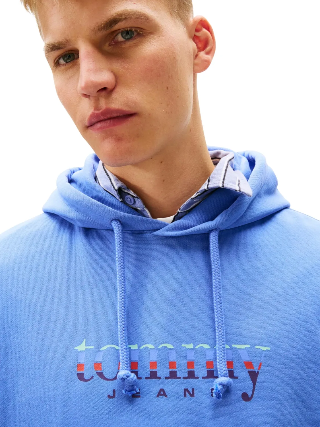 Tommy Jeans DNA Play Hood DM0DM22642 Hoodie Blau