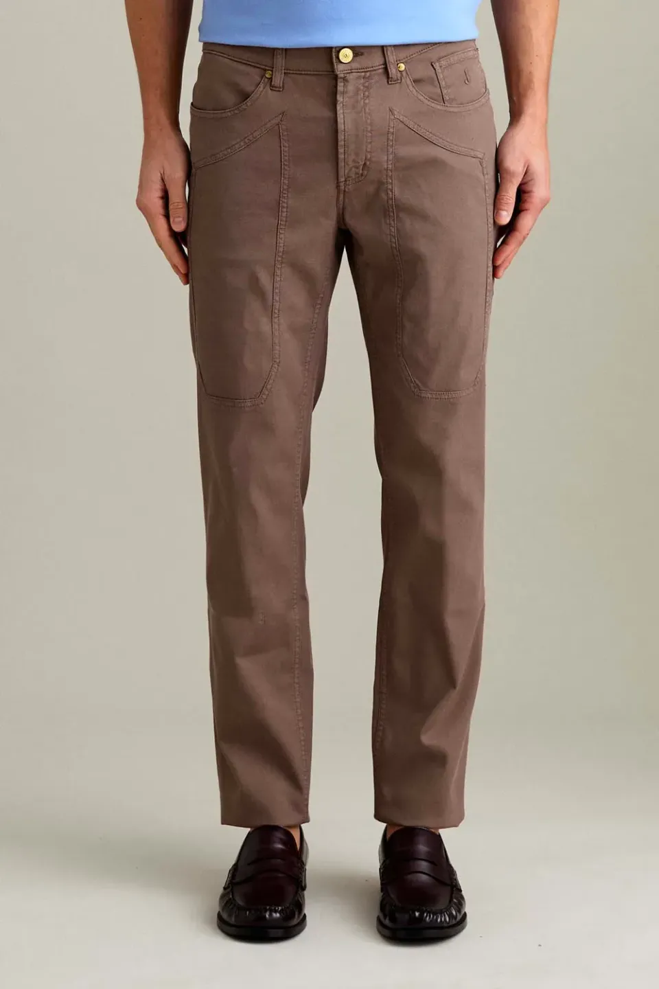 Jeckerson John Slim Fit Hose schokobraun Stretch