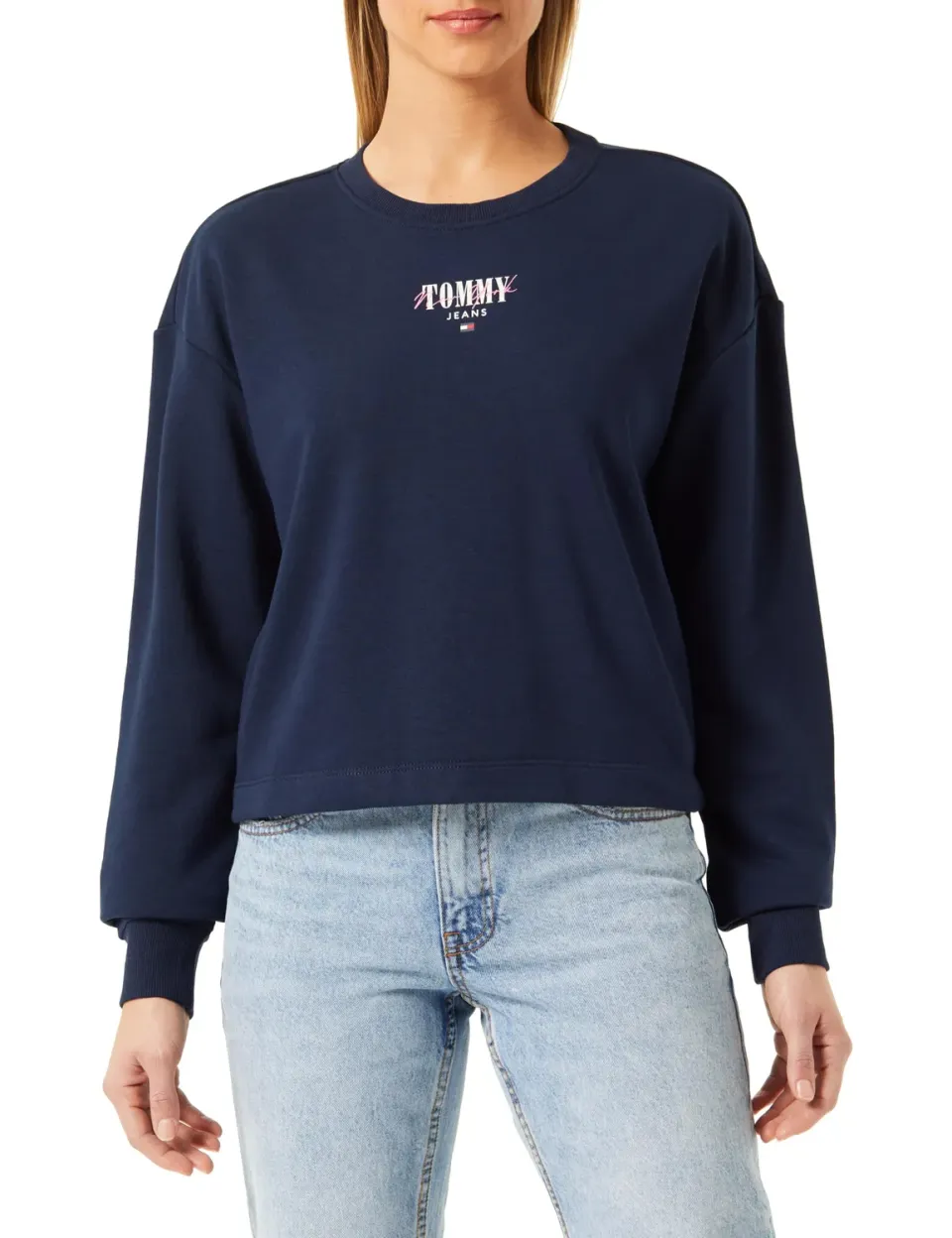Tommy Jeans Sweatshirt Damen Blau XXS Baumwollmix