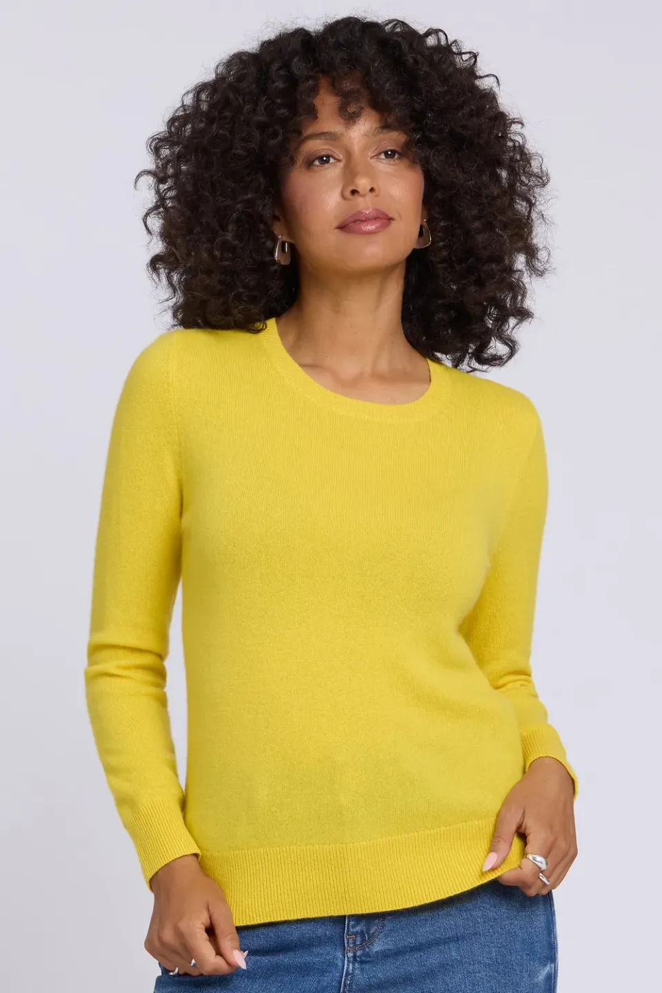 NYDJ Cashmere Essential Crewneck Pullover Glisten warm