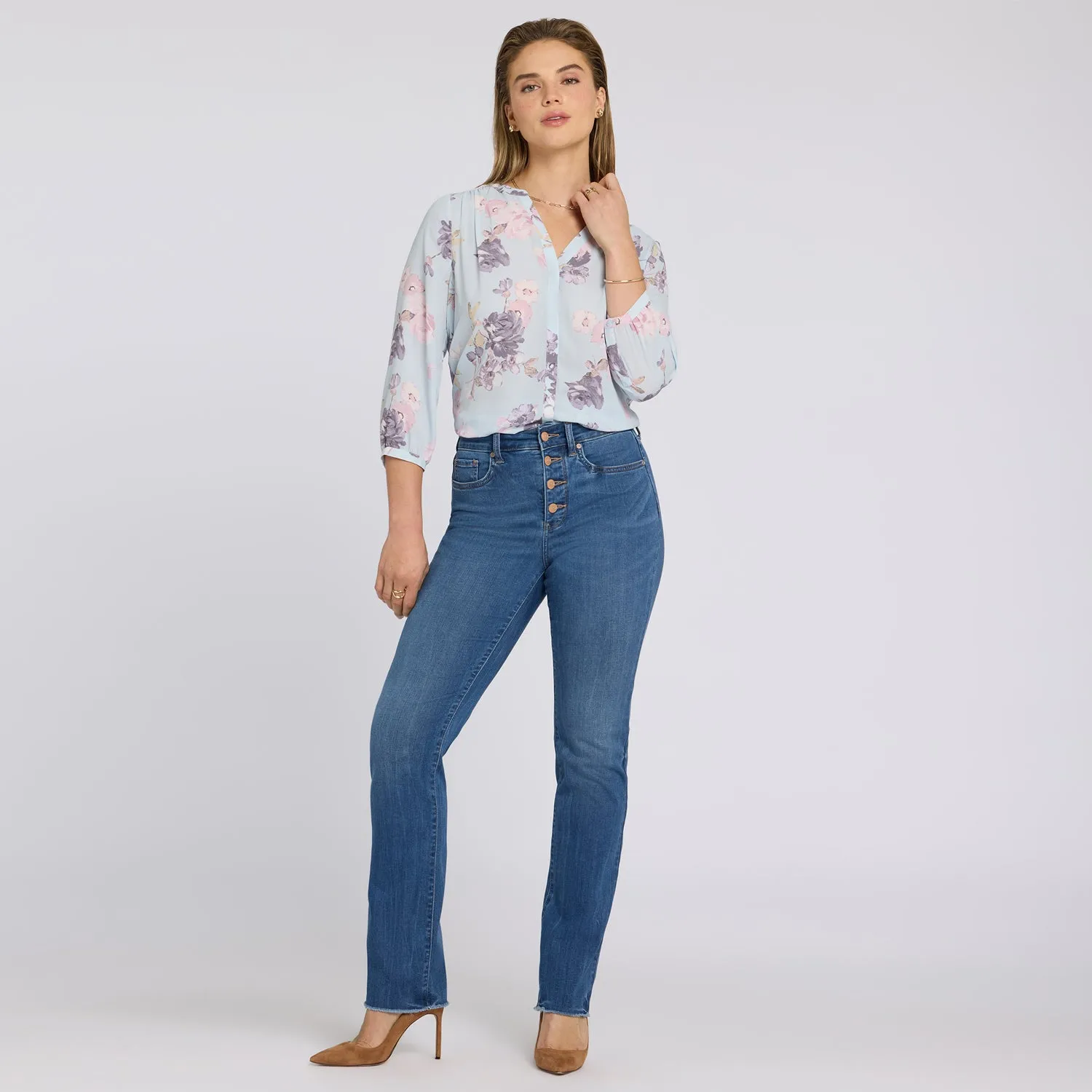 NYDJ Marilyn Straight Jeans Wild River Lang 32