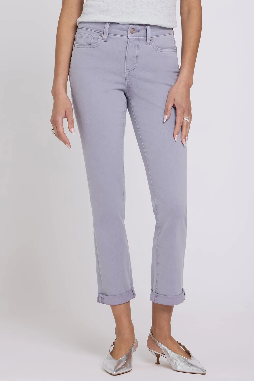 NYDJ Sheri Slim Straight Ankle Jeans Lavendel