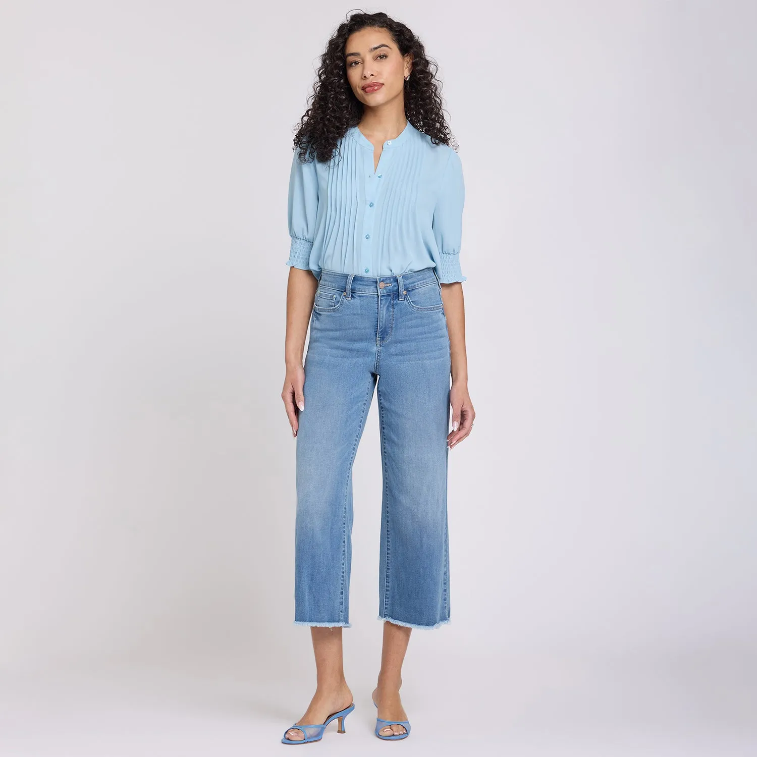 NYDJ Coco Wide Leg Crop Jeans Vista Lakes weit
