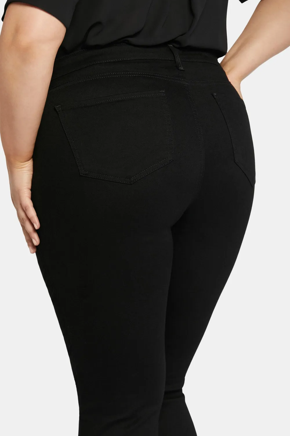 NYDJ Barbara Bootcut Plus Size Jeans Schwarz formend