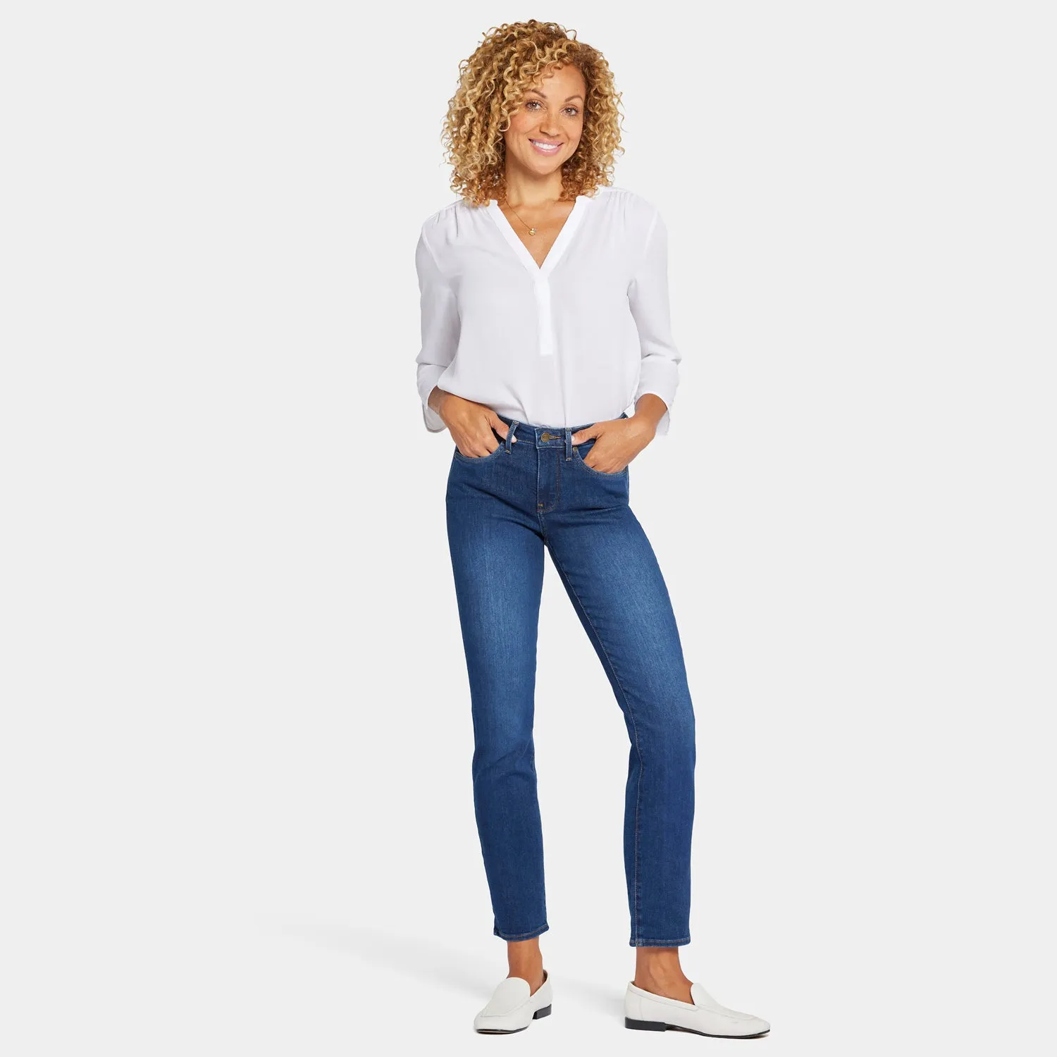 NYDJ Sheri Slim Petite Jeans Cooper blau