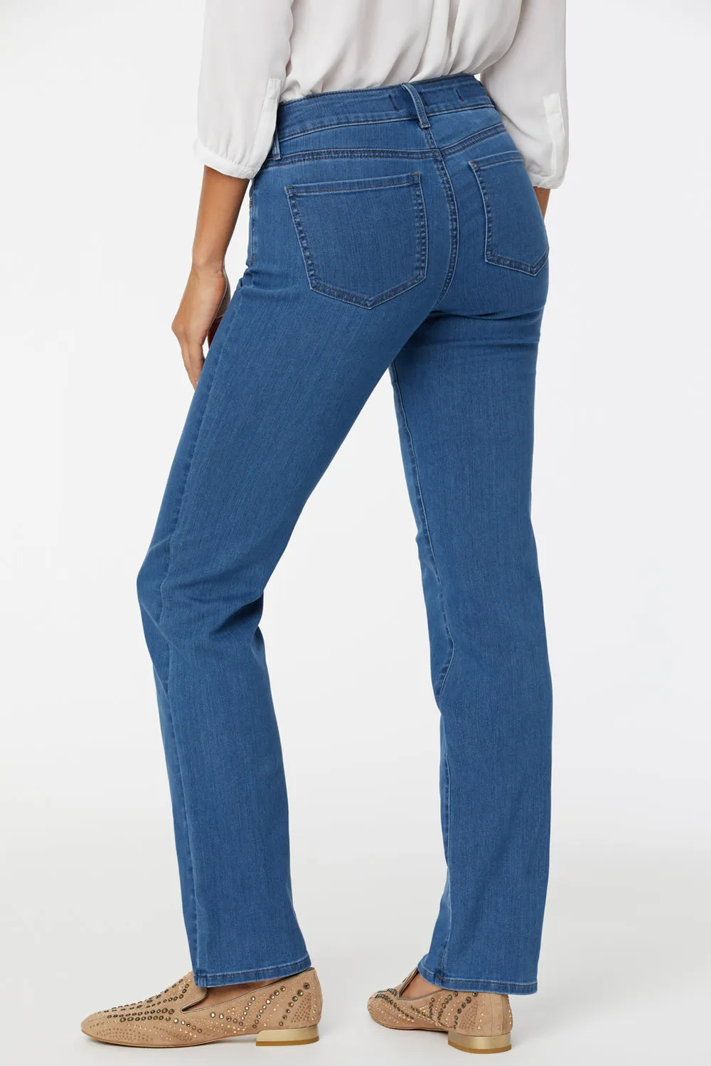 NYDJ Marilyn Straight Jeans Monrovia Dunkelblau