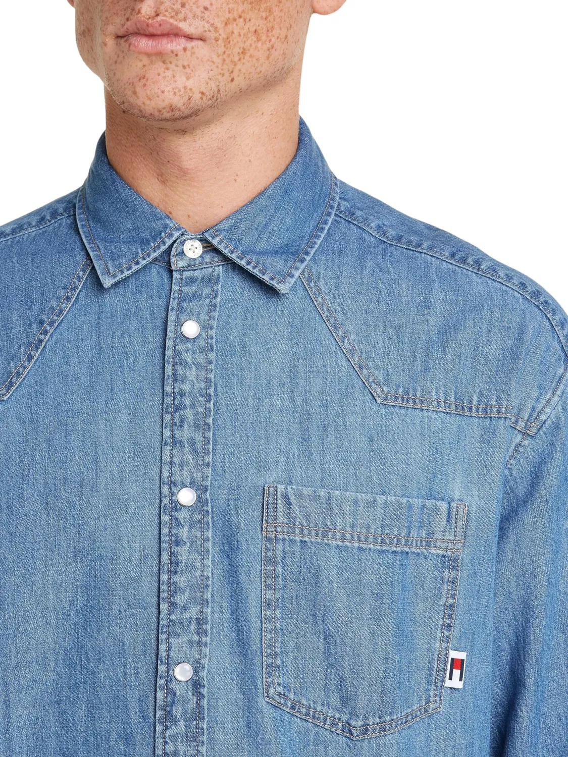 Tommy Jeans Herren Freizeithemd Hemd L Baumwolle
