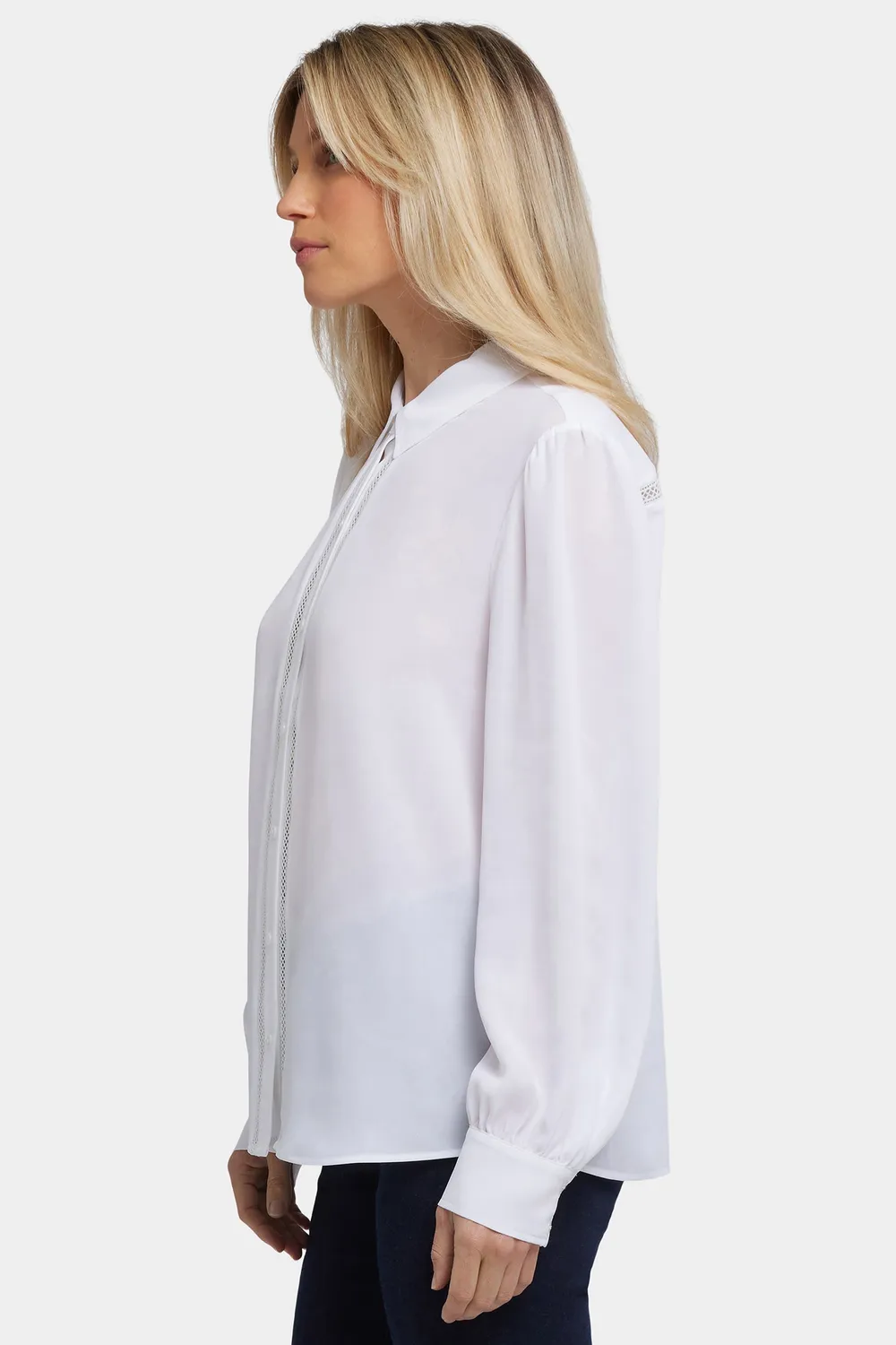 NYDJ Tiffany Blouse Bluse Optic White recycelt