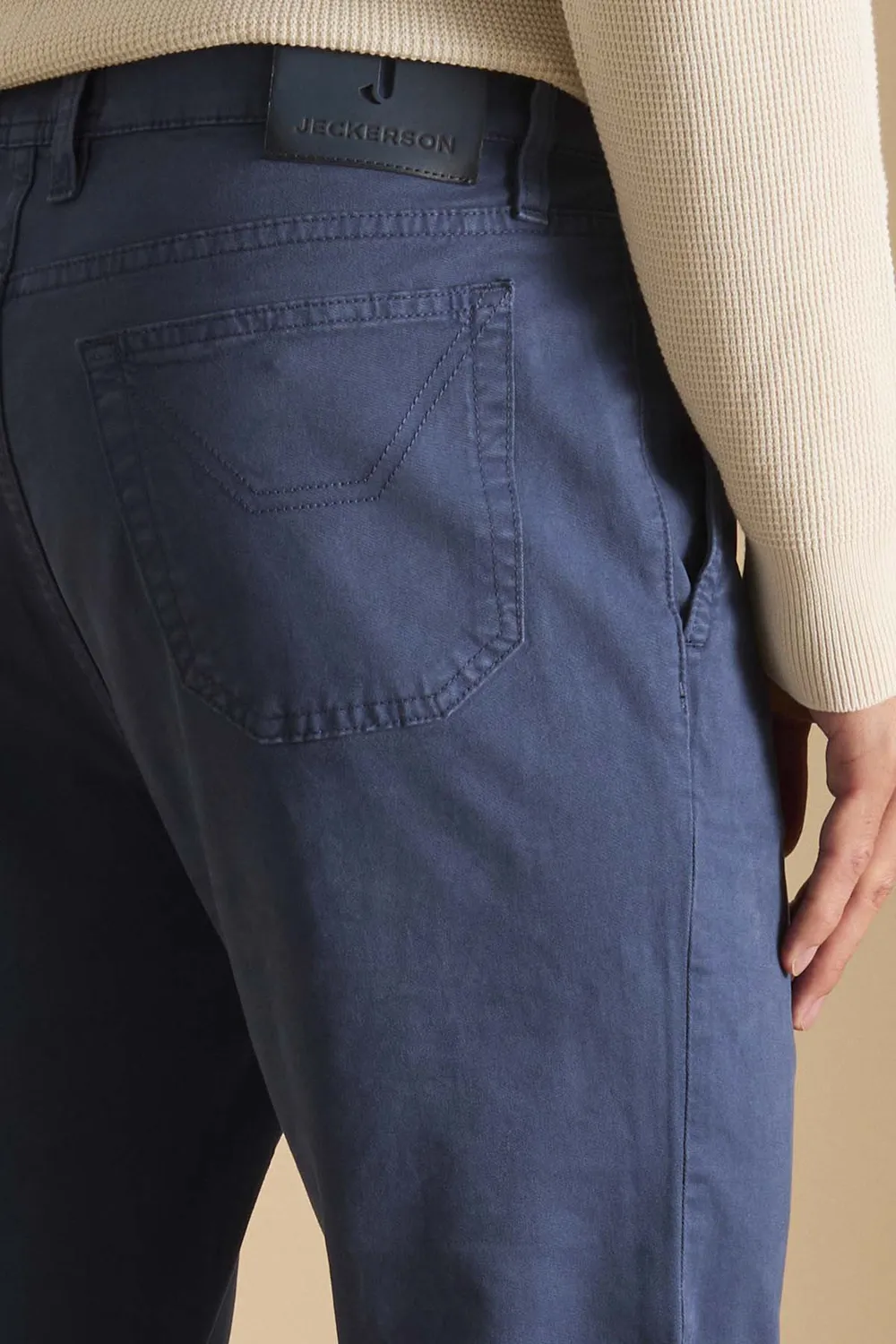Jeckerson Julius Slim Fit Chino dunkelblau Gabardine