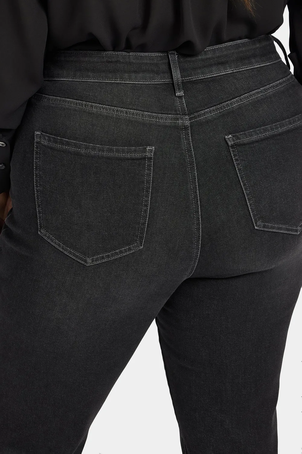 NYDJ Marilyn Straight Plus Jeans Paris Lights grau High Rise