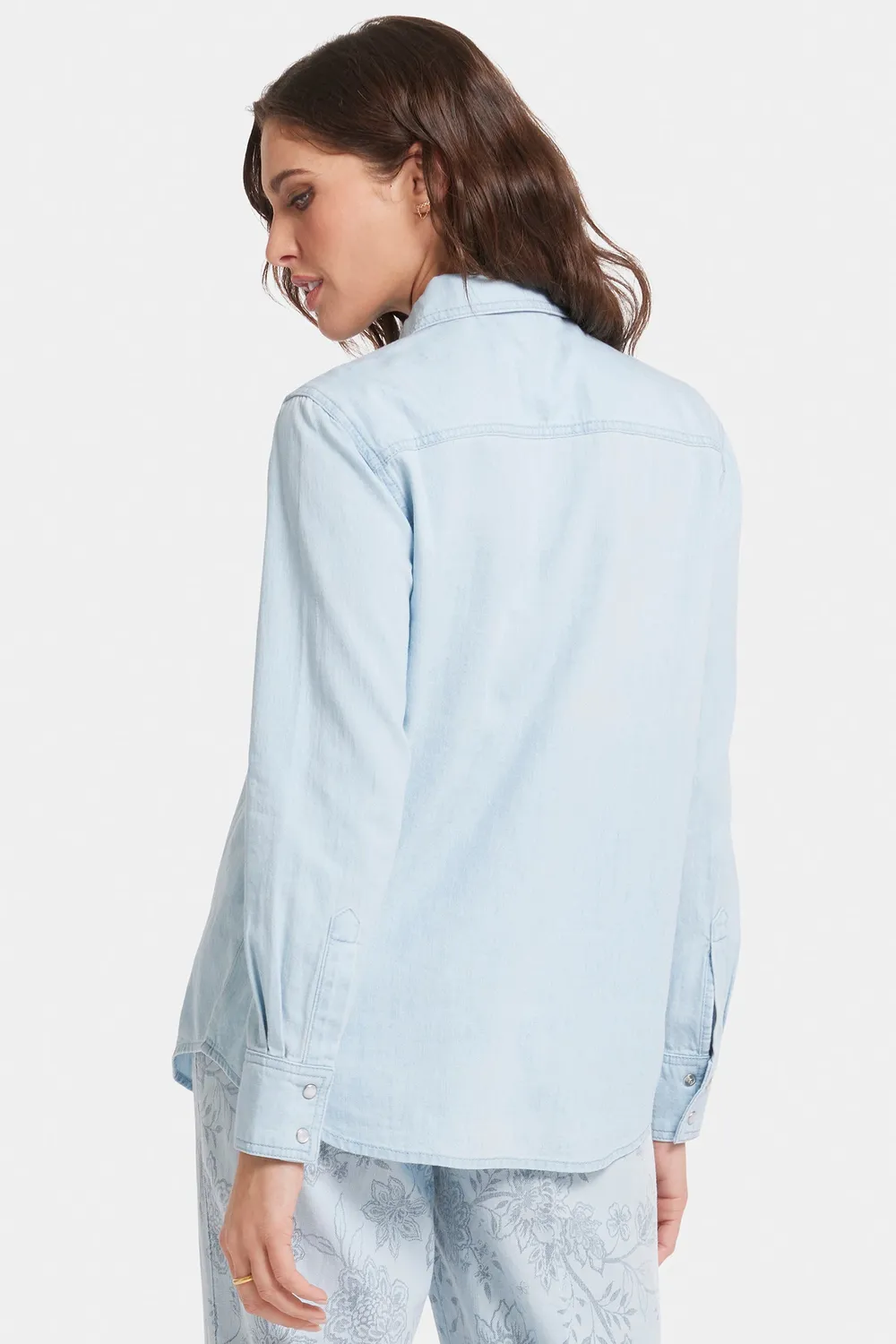 NYDJ Classic Jeanshemd Icy Lagoon Hellblau
