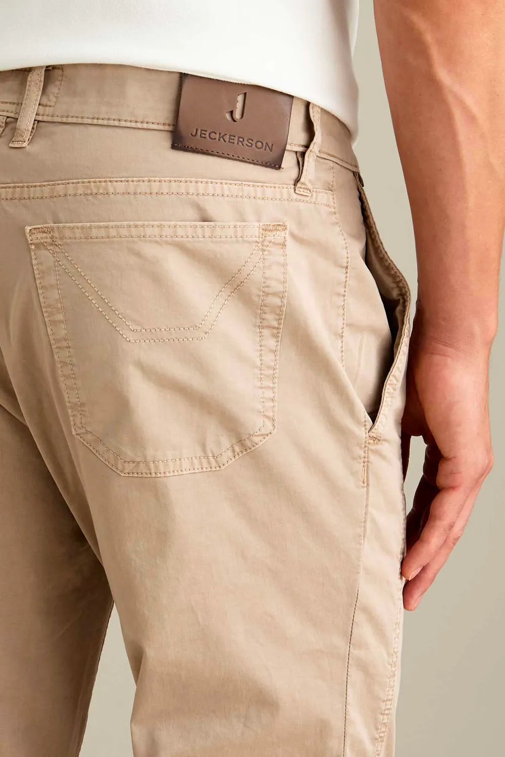 Jeckerson Jevon Chino Beige Zement Slim Stretch