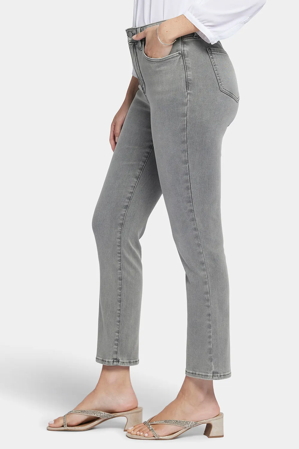 NYDJ Curve Shaper Sheri Slim Ankle Jeans Island Pines grau