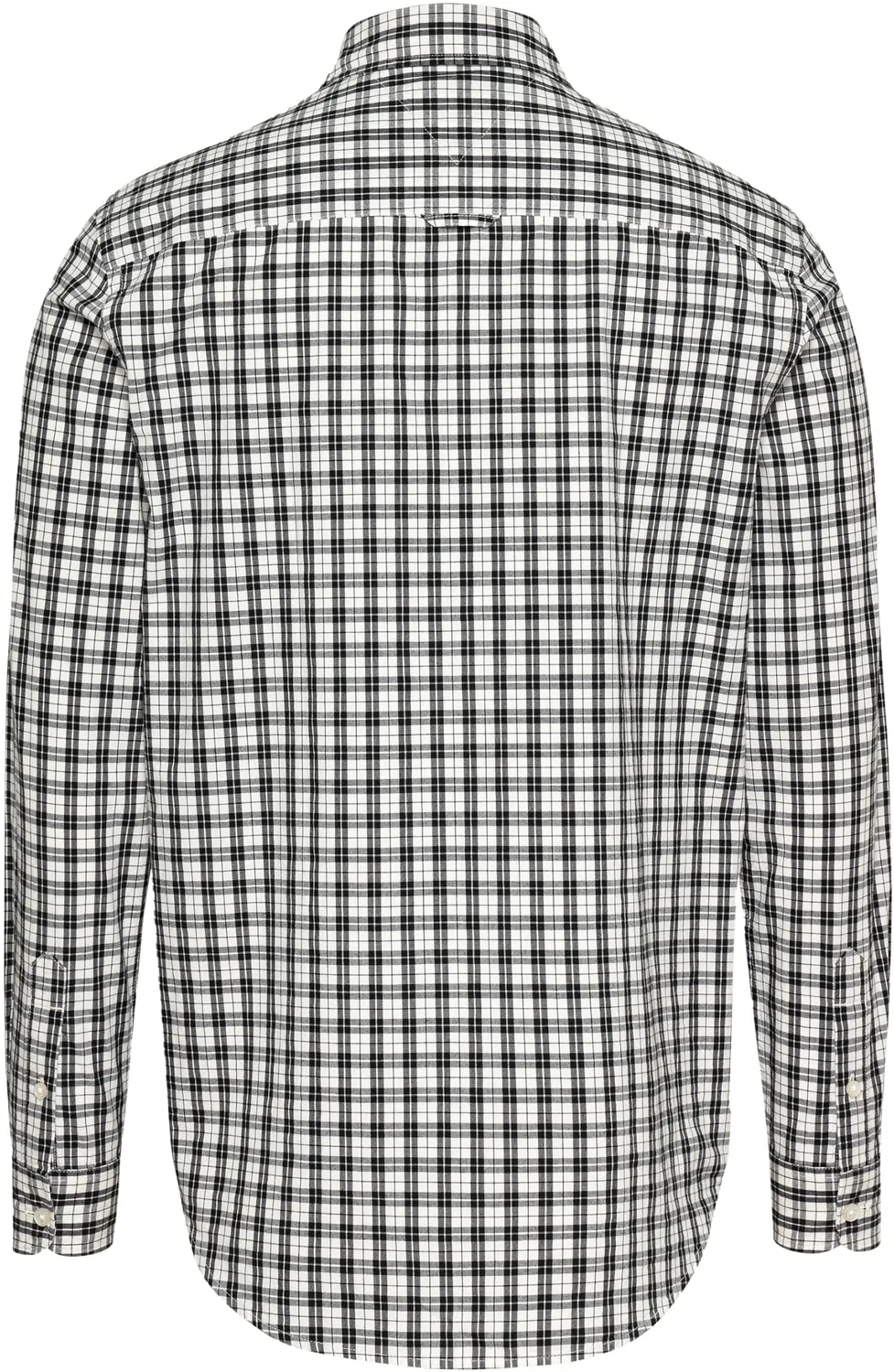 Tommy Jeans TJM Reg Poplin Check DM0DM20885 Hemd M Schwarz-Karo