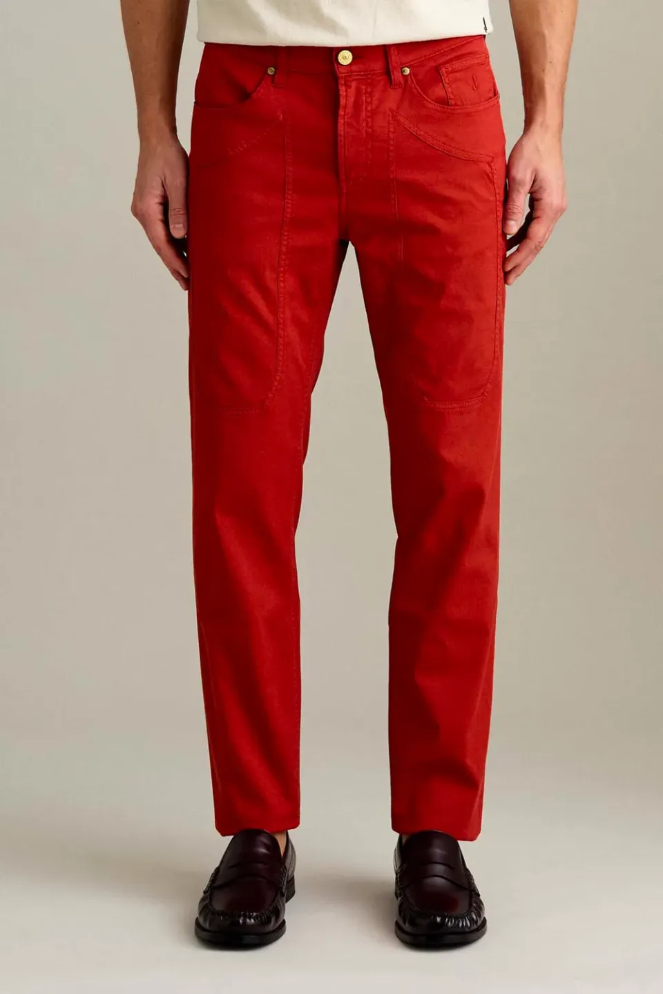 Jeckerson John Slim Fit Hose dunkelorange Stretch