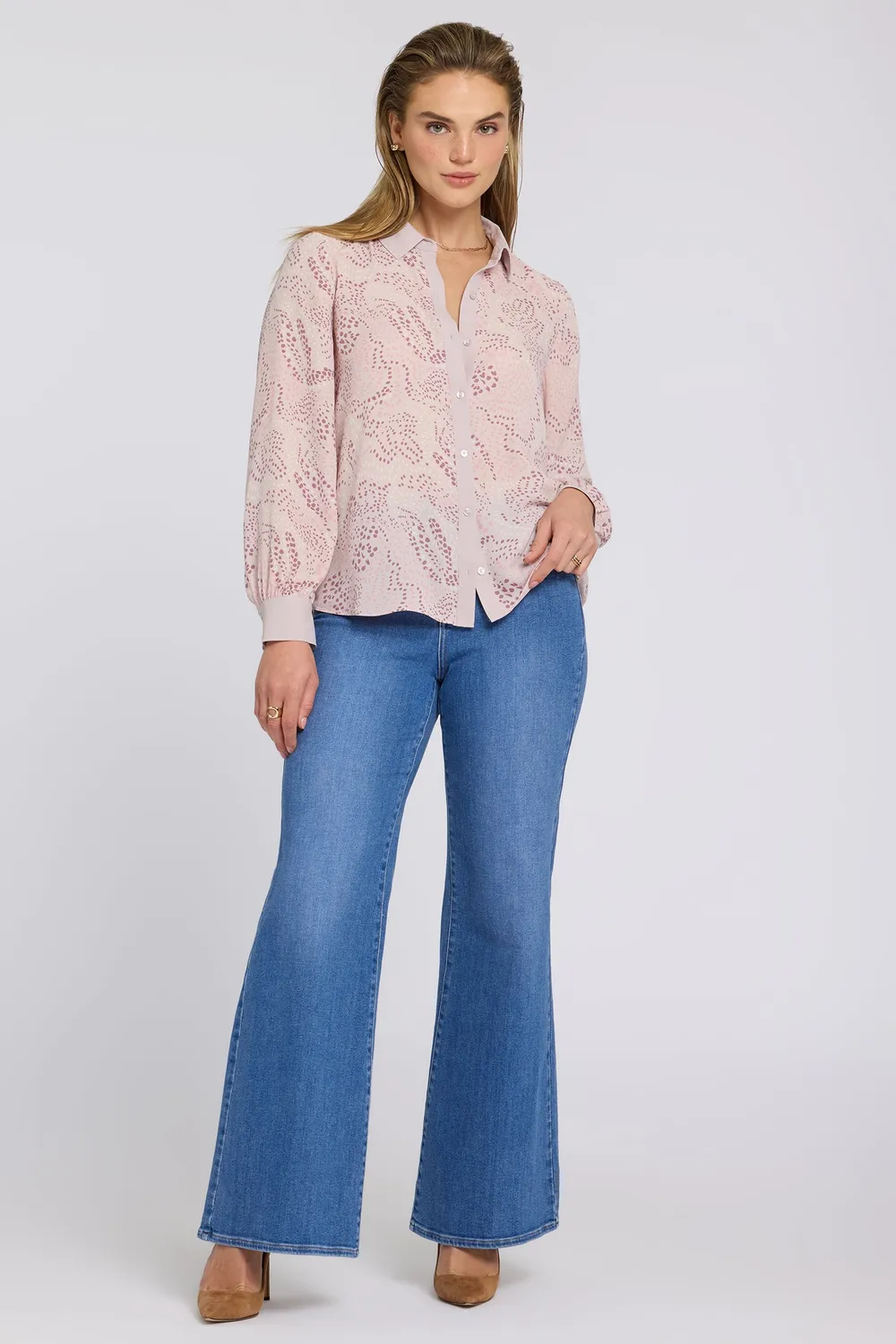 NYDJ Taylor Bluse Rock Flower Combo Georgette