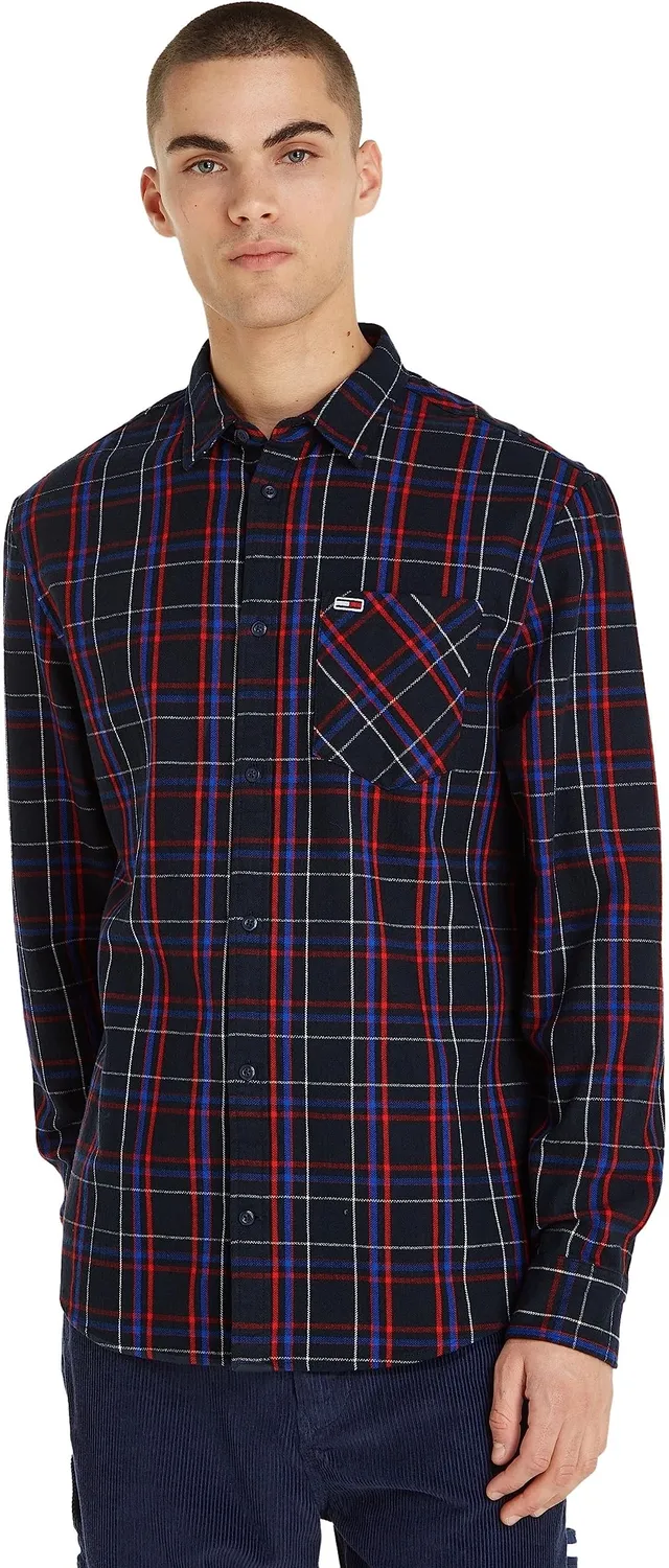 Tommy Jeans Check Pocket Freizeithemd Herren Karo
