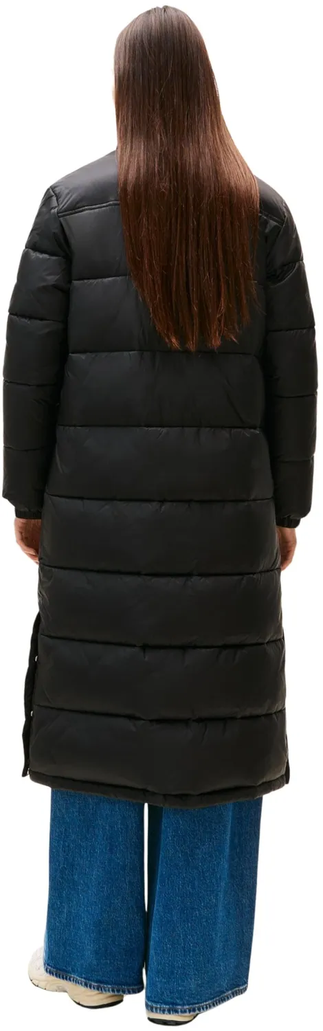 Tommy Jeans Maxi Steppmantel Damen Kapuze schwarz XL