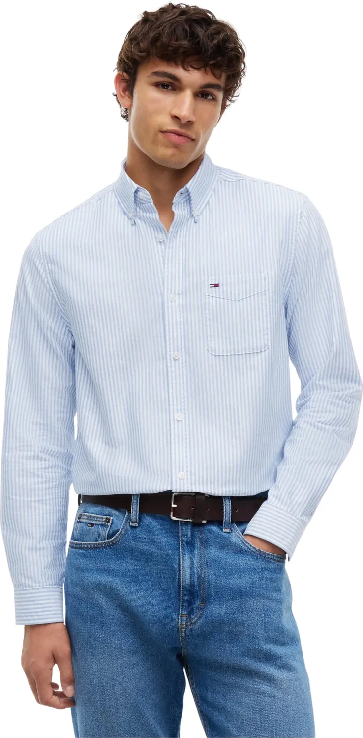Tommy Jeans TJM Reg Stripe Oxford DM0DM22790 Hemd gestreift
